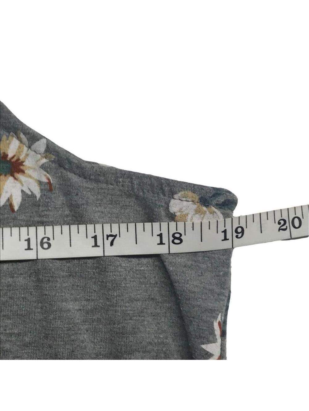 Torrid Gray Floral Hanky Hem Keyhole Dress - Picture 5 of 7